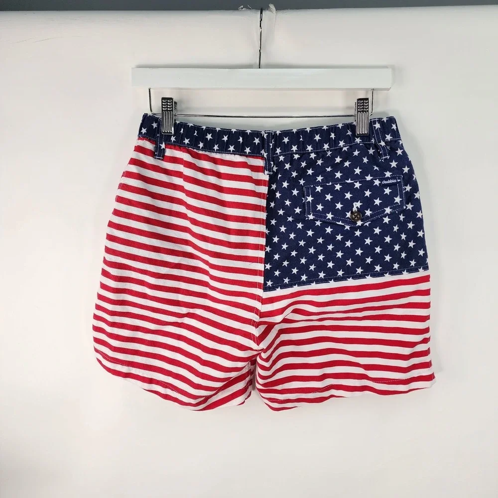 Chubbies 'Mericas Shorts Men's S USA American Flag Patriotic